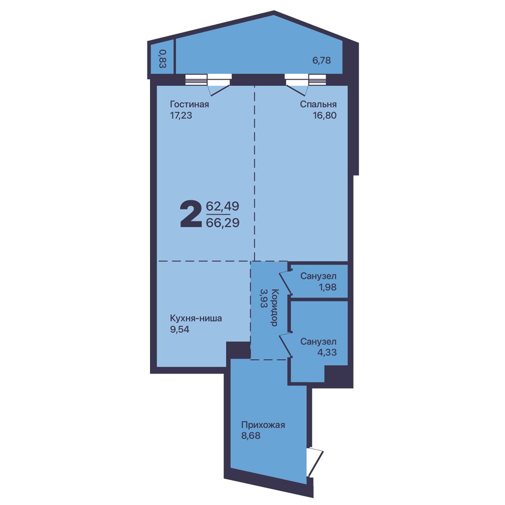 Планировка 2-комн.