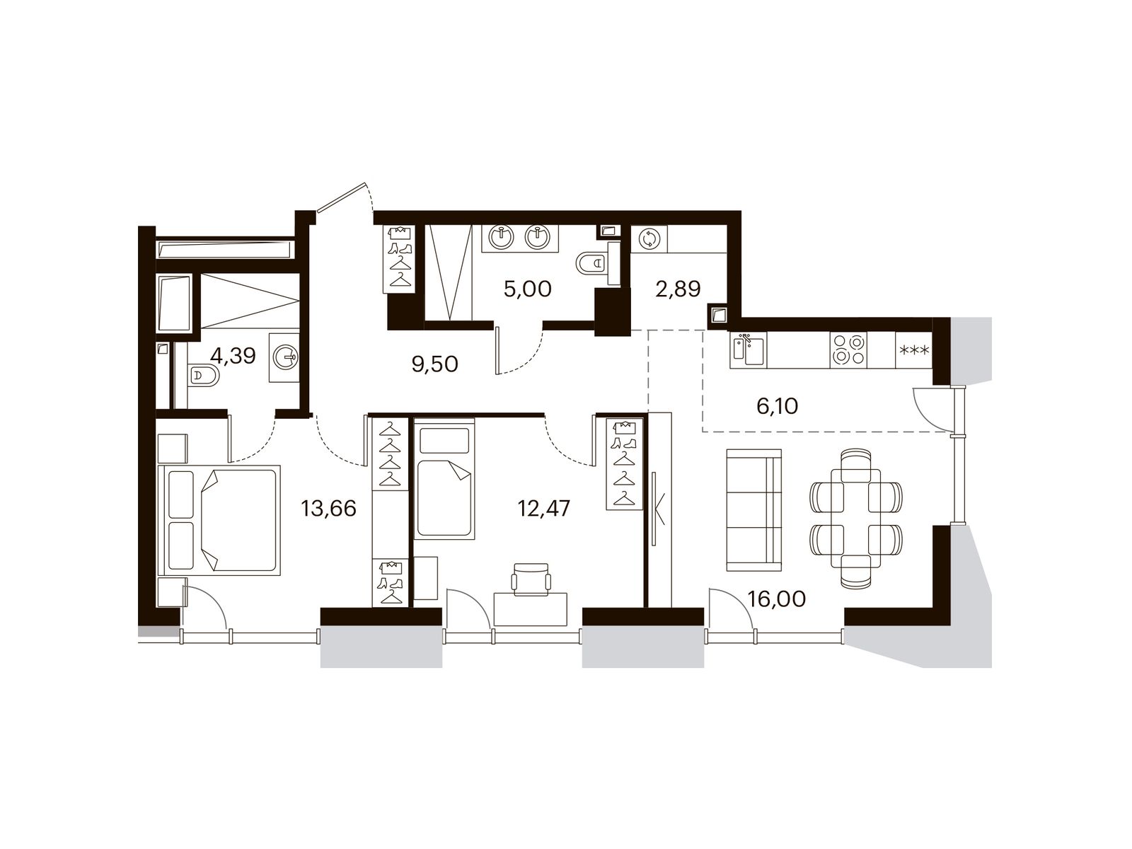 Планировка 3-комн.
