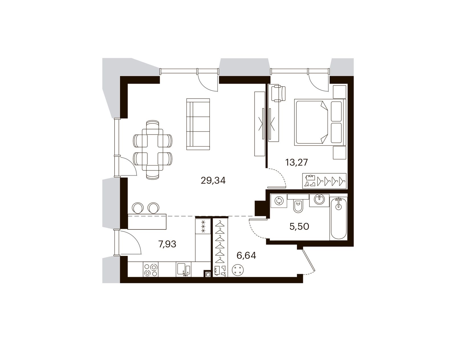 Планировка 2-комн.