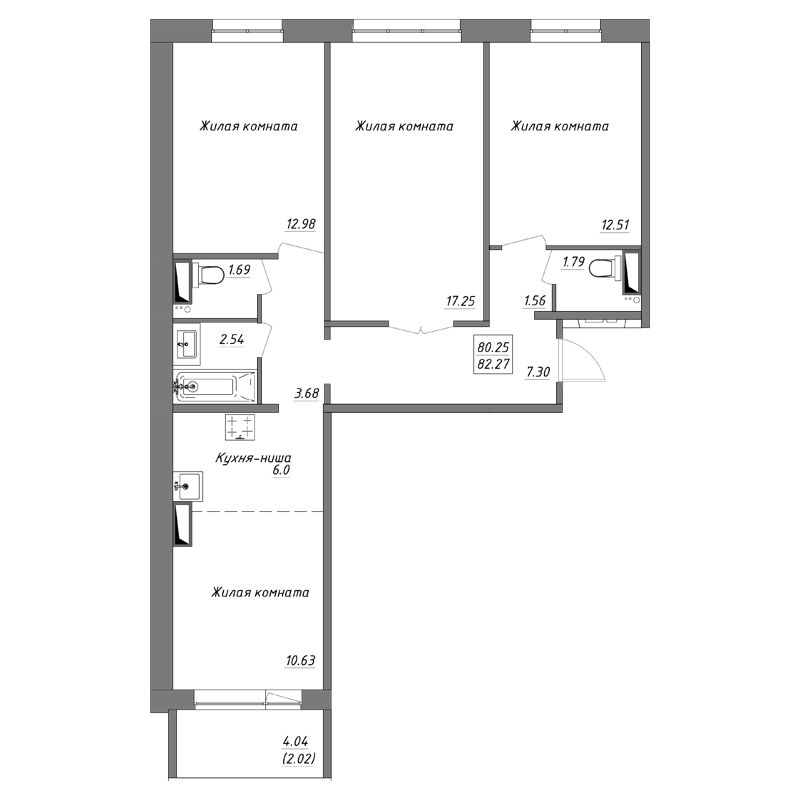 Планировка 4-комн.
