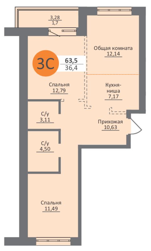 Планировка Студия