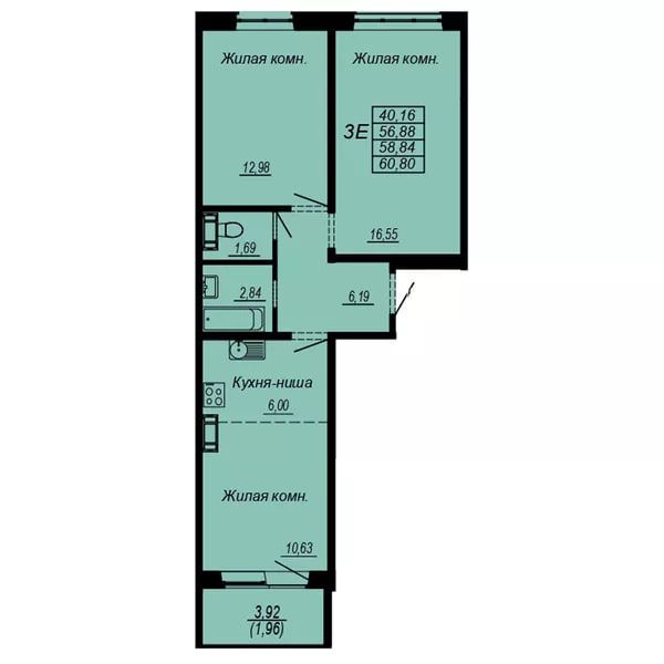 Планировка 3-комн.