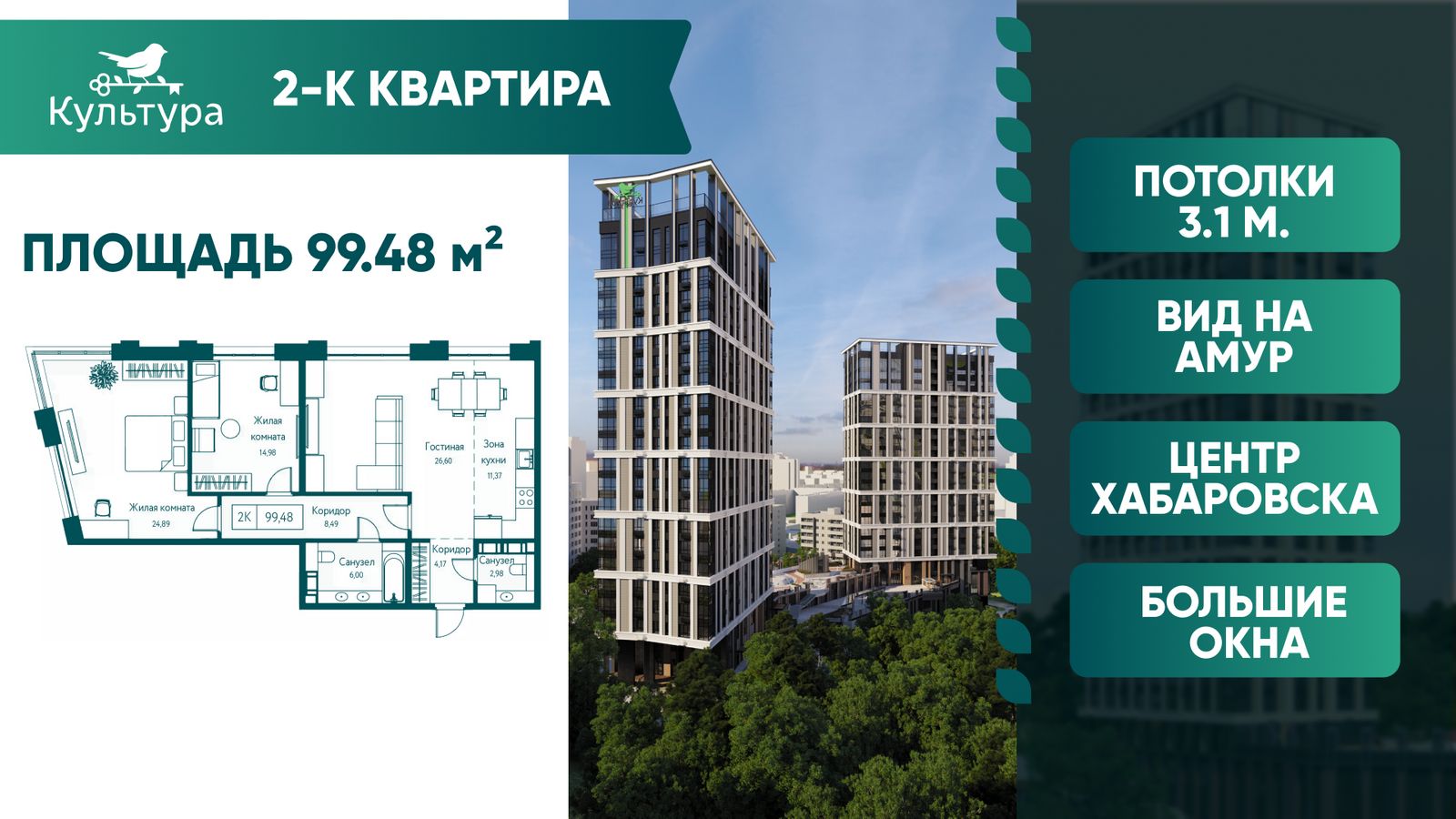 Планировка 2-комн.