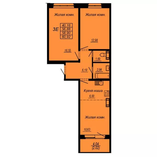 Планировка 3-комн.