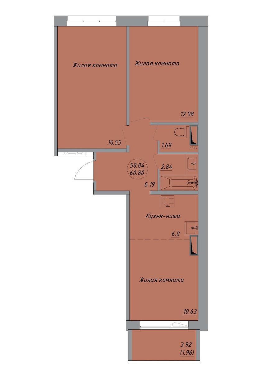 Планировка 3-комн.