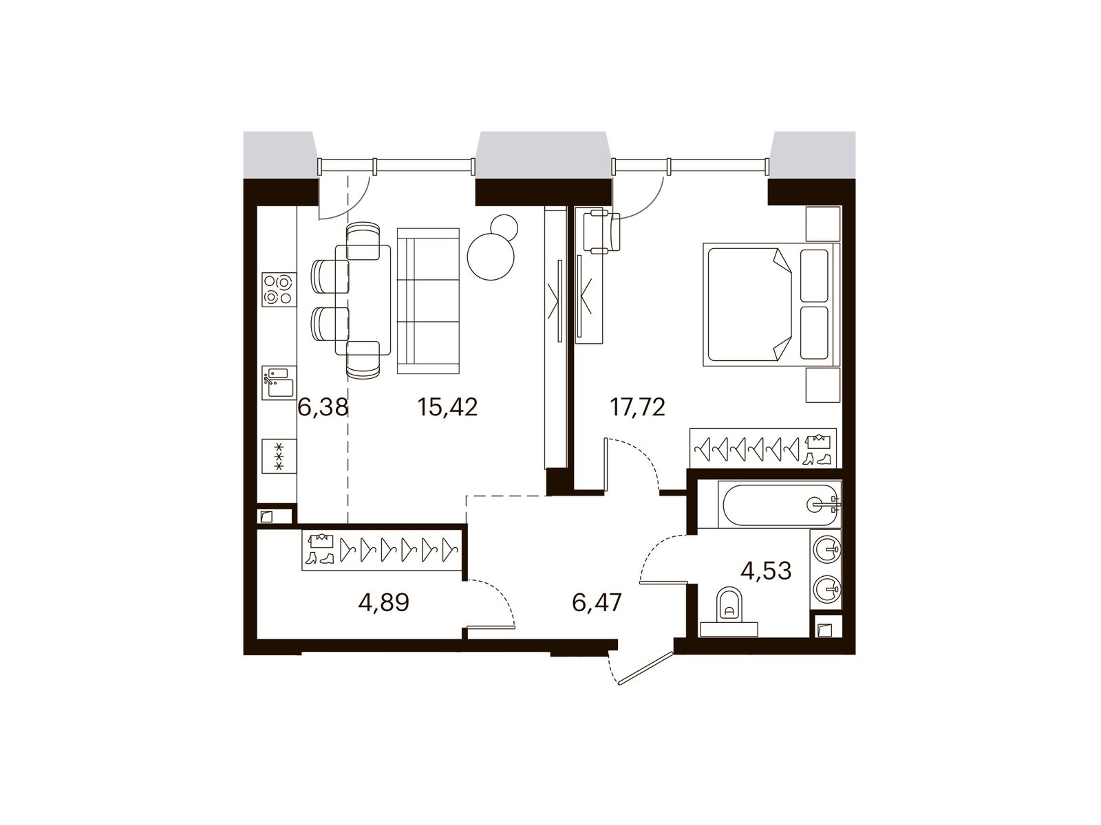 Планировка 2-комн.