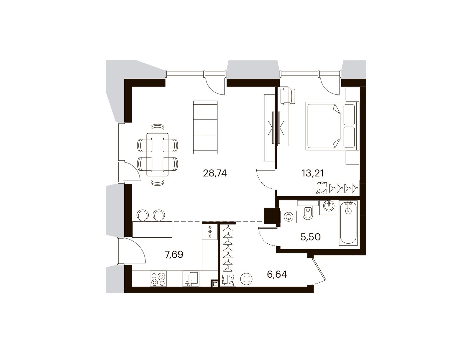 Планировка 2-комн.