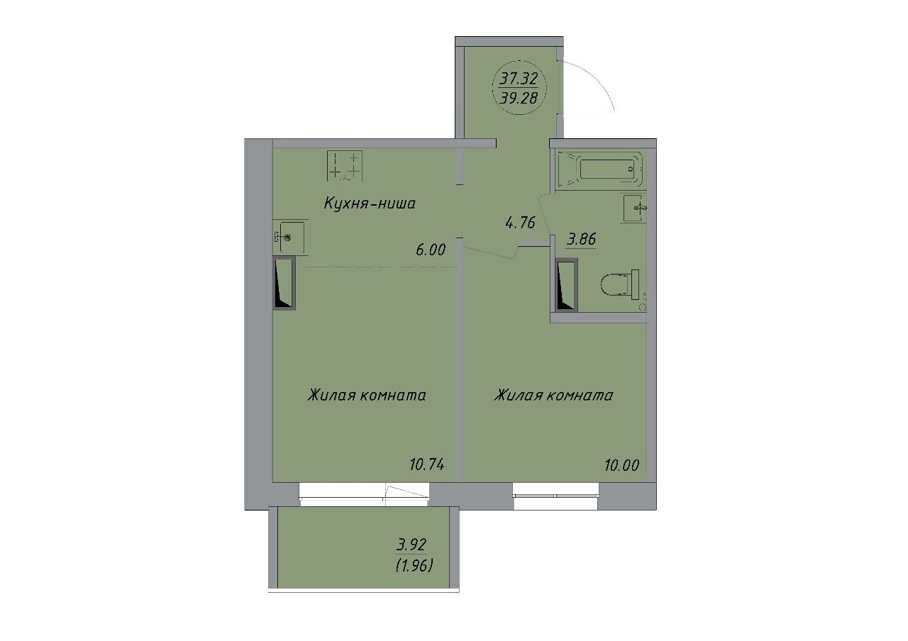Планировка 2-комн.