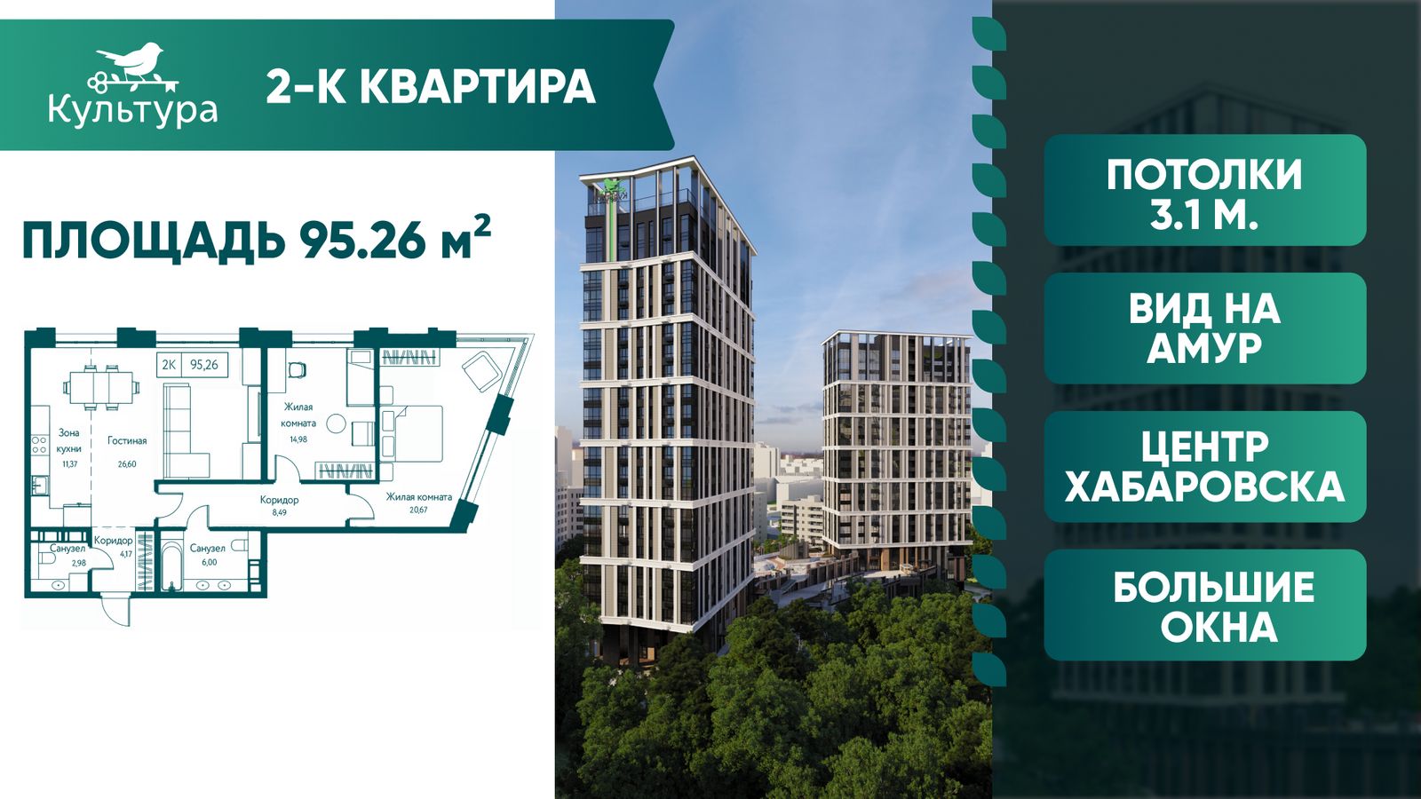 Планировка 2-комн.