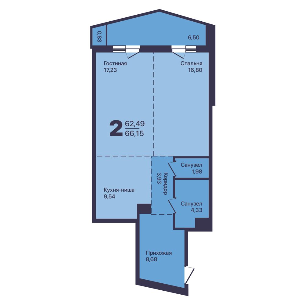 Планировка 2-комн.