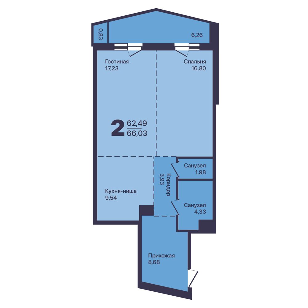 Планировка 2-комн.