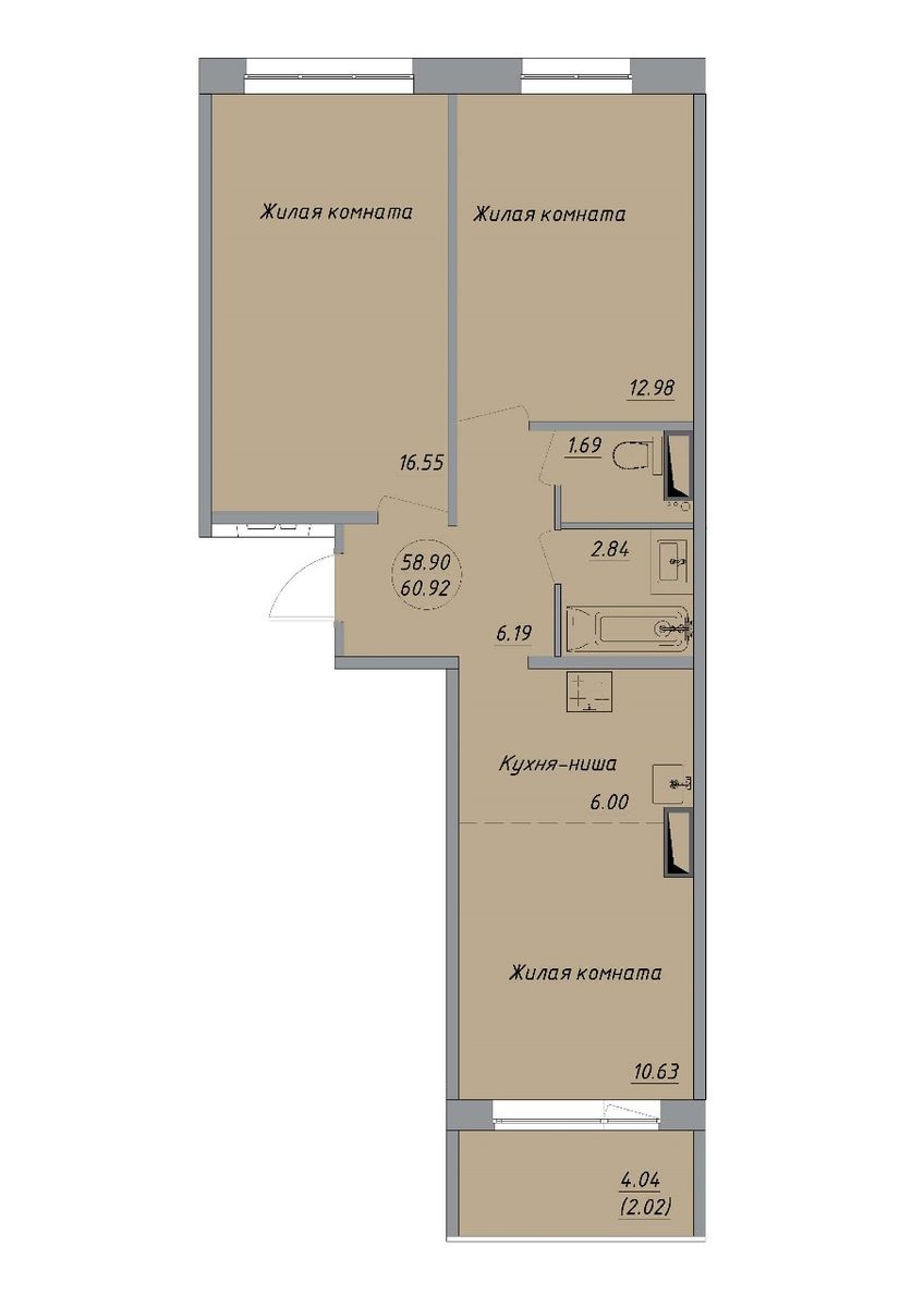 Планировка 3-комн.