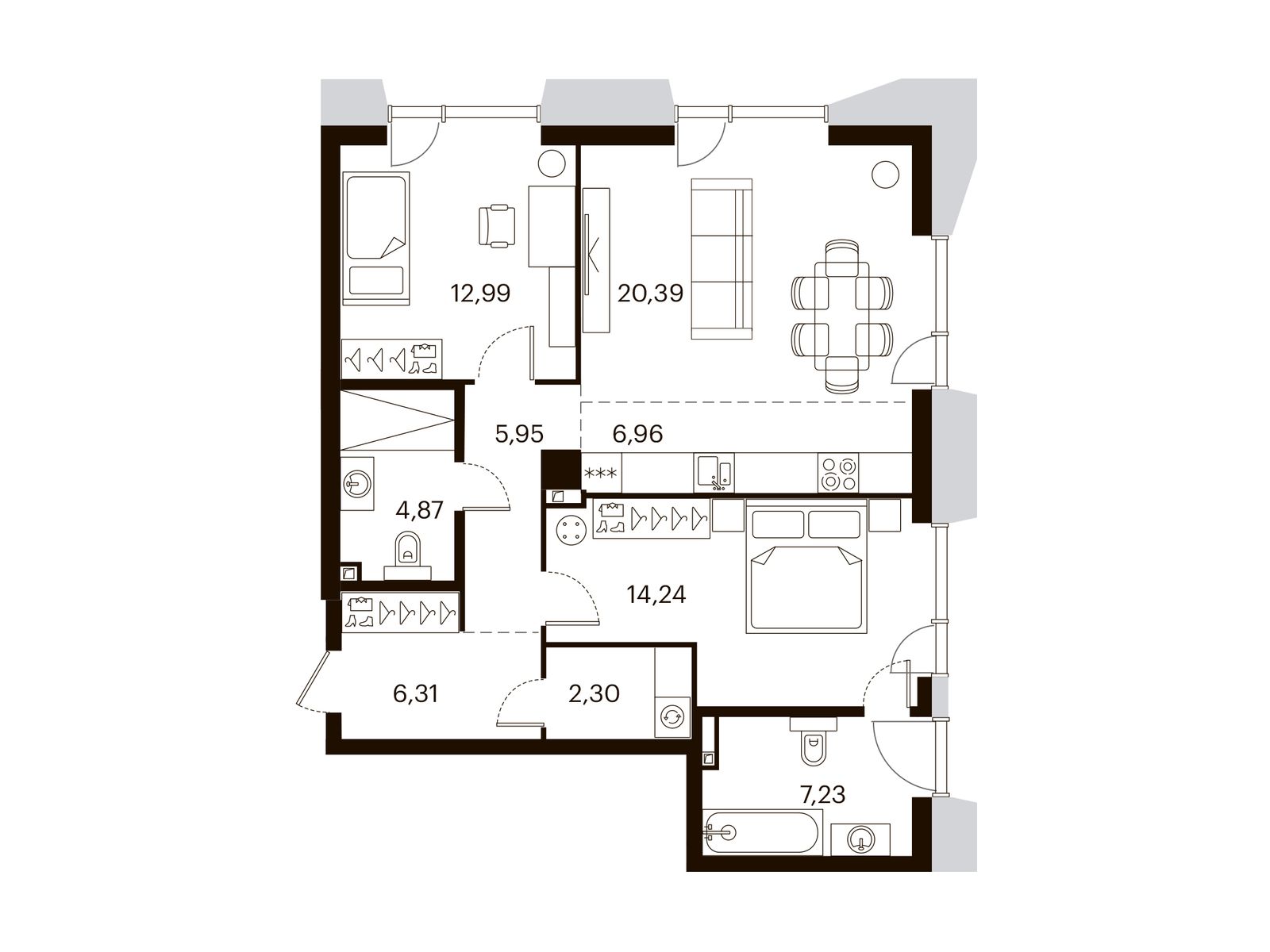 Планировка 3-комн.