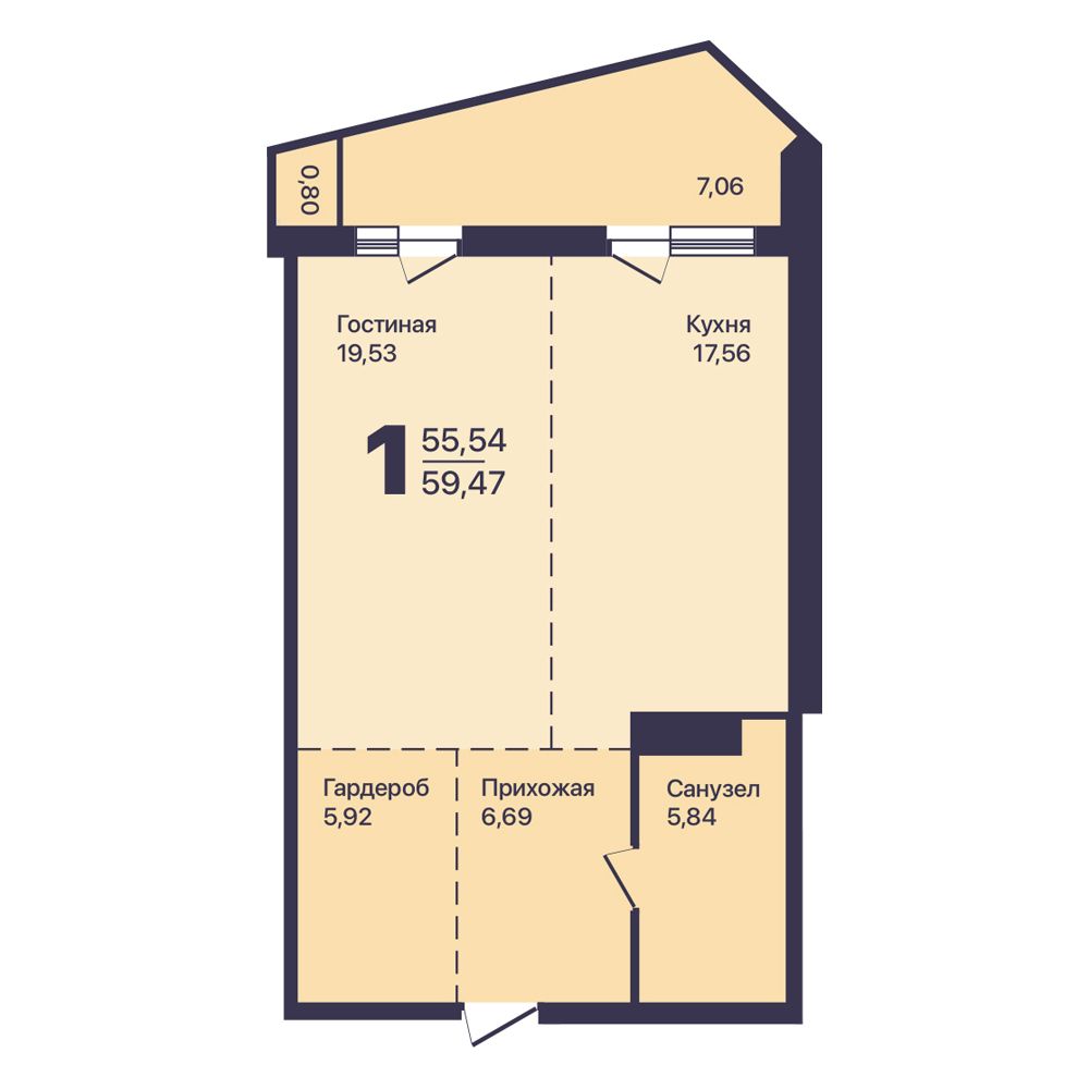 Планировка 1-комн.