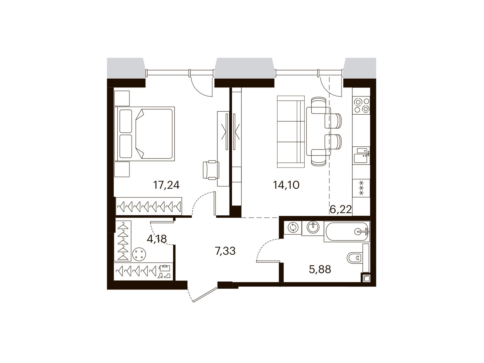 Планировка 2-комн.