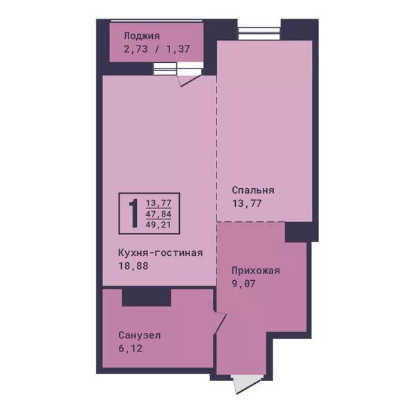 Планировка 1-комн.